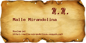 Malle Mirandolina névjegykártya